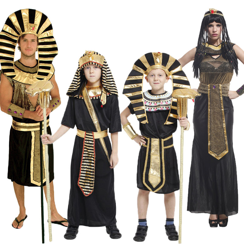 服装cosplay万圣节表演儿童成人扮演埃及法老王艳后服饰