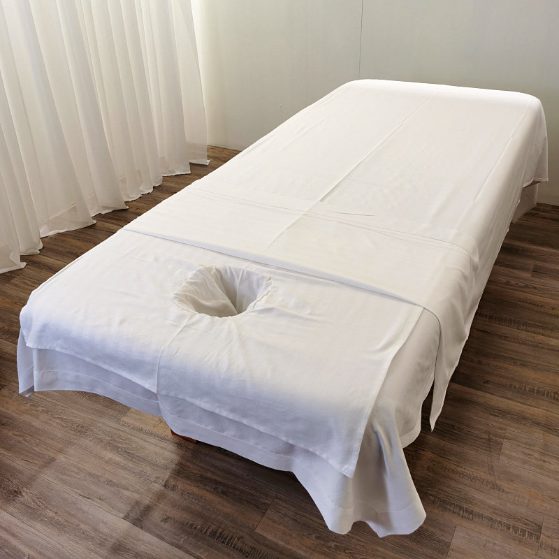 床单美容院新品单人按摩洞巾隔脏被套三件件套床单