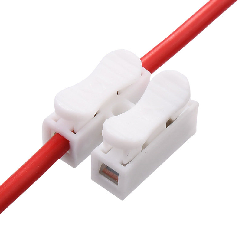 50只ch2电线接头连接器两位按压快速接线端子led接线端子