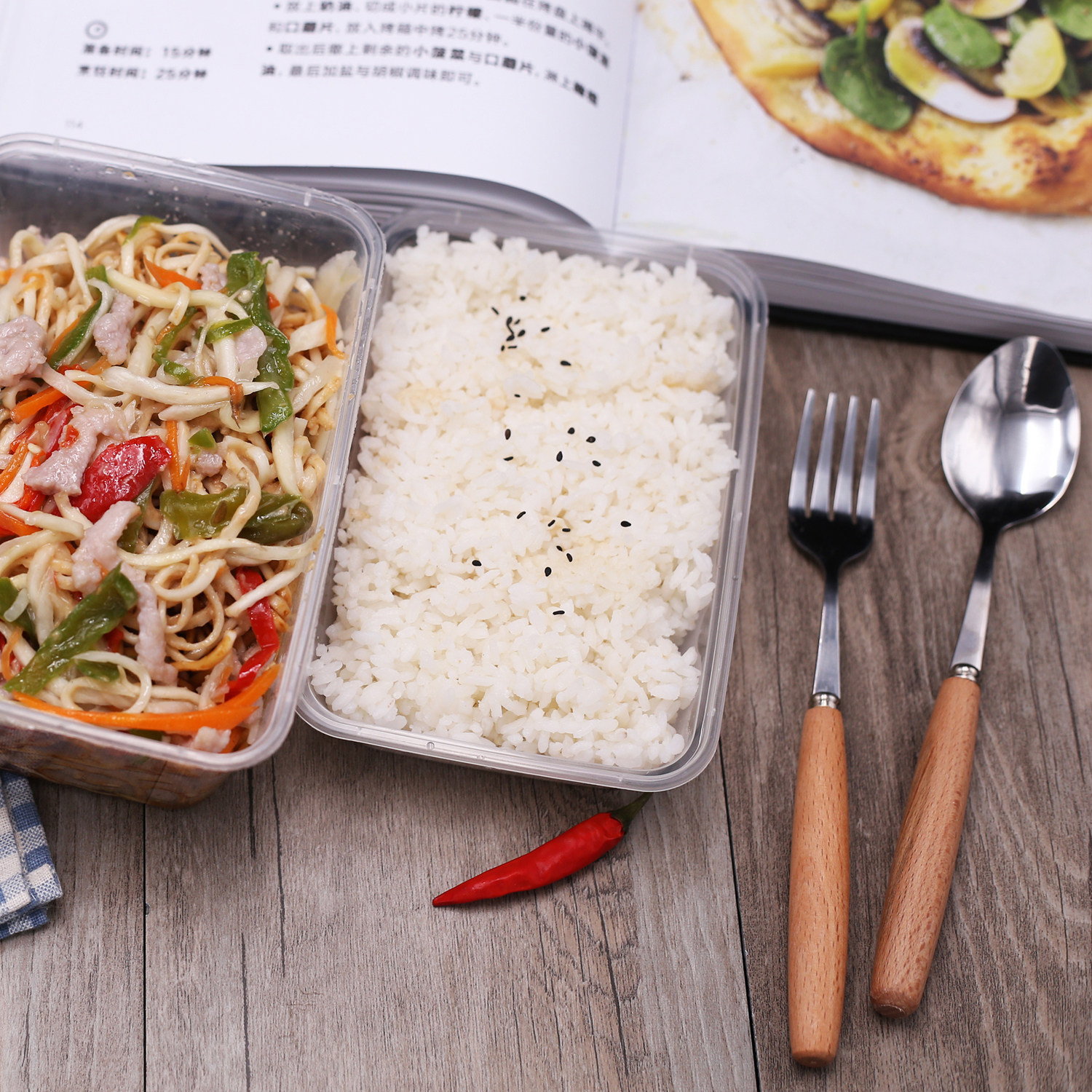 500ml一次性打包盒一次性塑料盒 快餐盒外卖 透明饭盒米饭盒