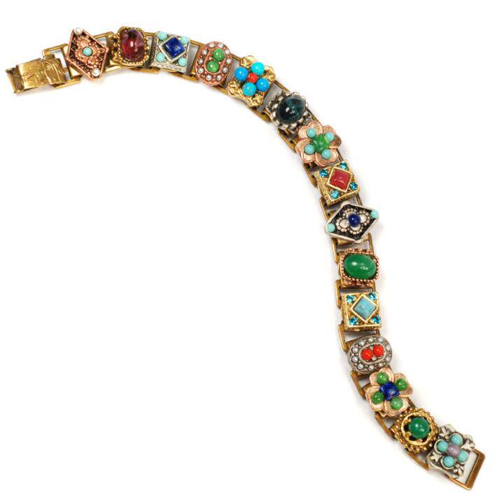 美国代购gypsy手作吉普赛西南牛仔珍宝珐琅徽章手链