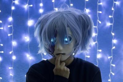 海外代购sallyface手作可爱游戏发光角色扮演cosplay面具定制