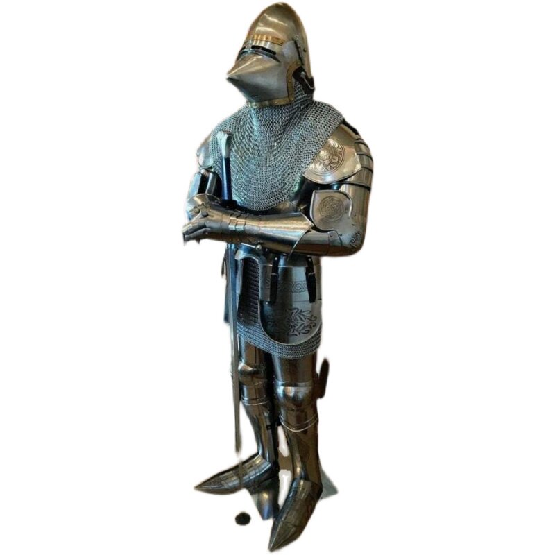 海外代购medieval手作万圣节中世纪战斗骑士十字军盔甲cosplay男装