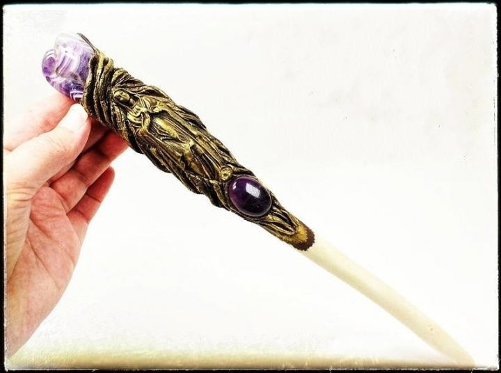 英国代购willow手作华丽紫水晶柳树树木权杖演出其它