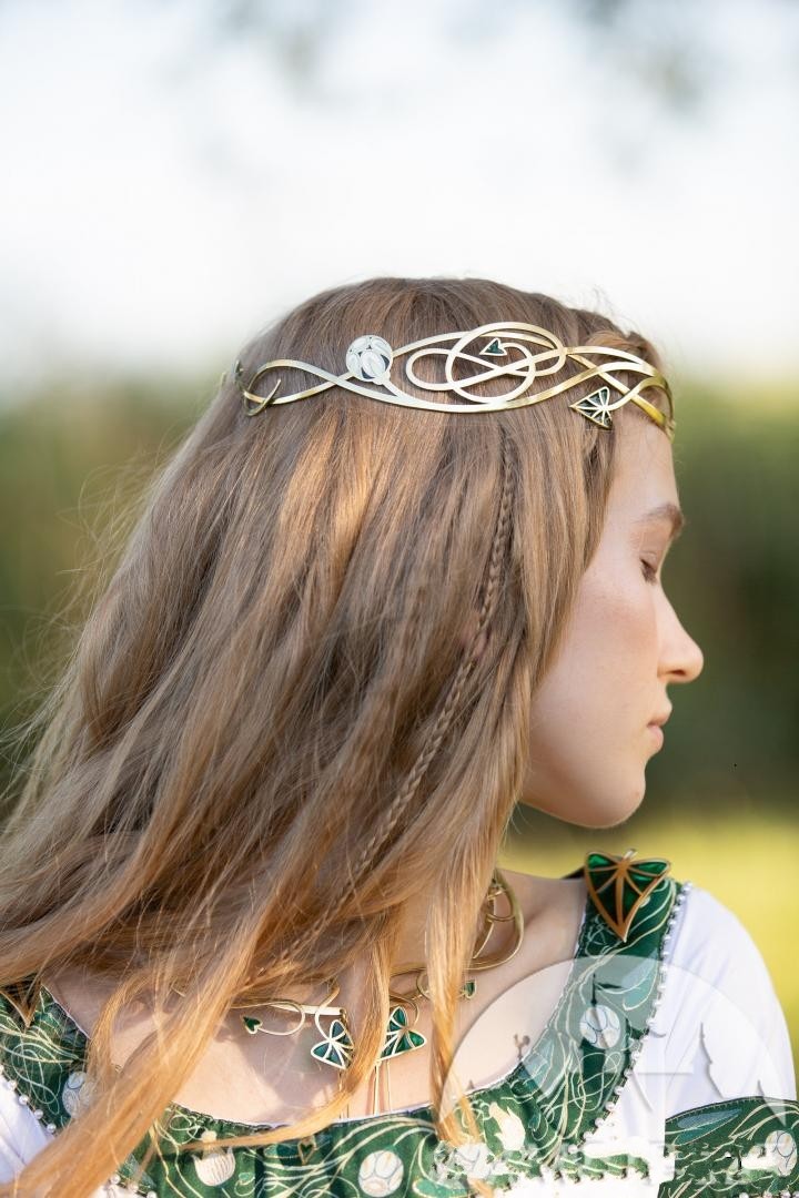 乌克兰代购elvish手作复古中世纪精灵釉彩珐琅黄铜新娘头饰