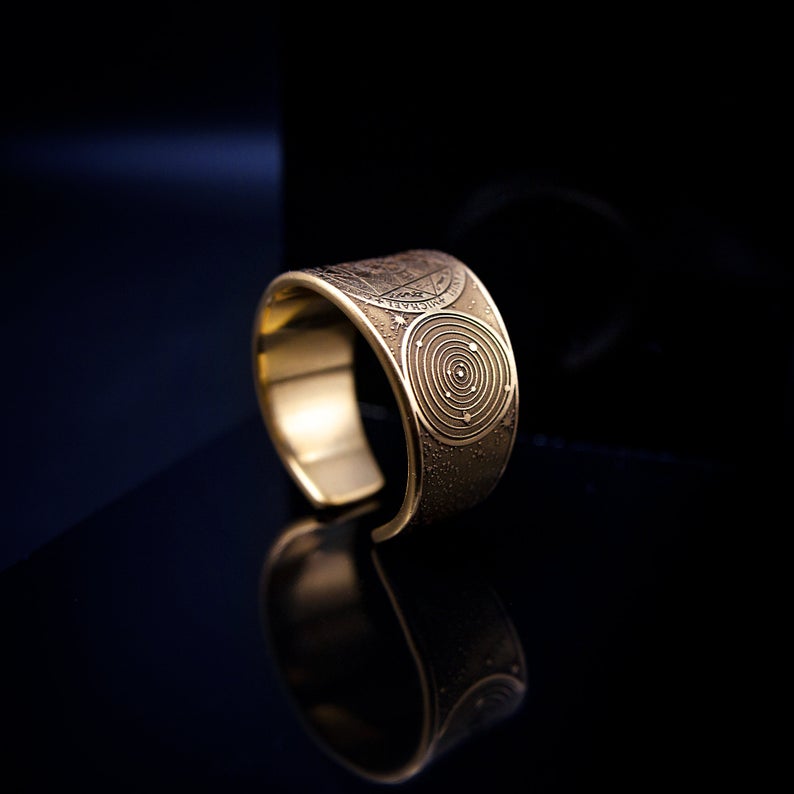 俄罗斯代购amulet手作复古天使宇宙秘密所罗门印章戒指