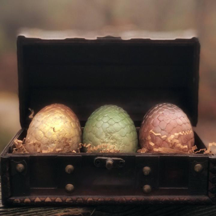 dragon美国代购手作迷人权利游戏神秘三个龙蛋摆件