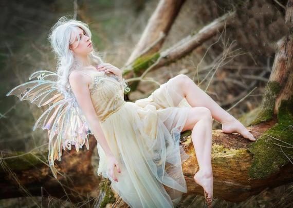 加拿大代购wings手作森林系唯美精灵彩虹透明聚会翅膀