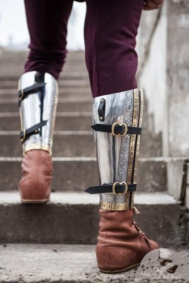 armor乌克兰代购手作复古中世纪不锈钢铠甲护腿cosplaycosplay配件