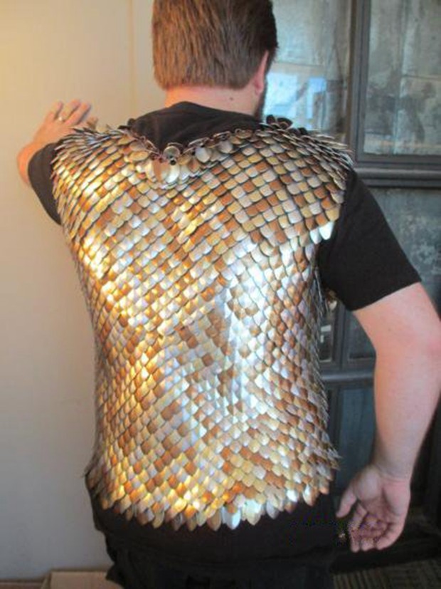 美国代购armor手作复古鱼鳞网状护甲胸甲cosplay服饰