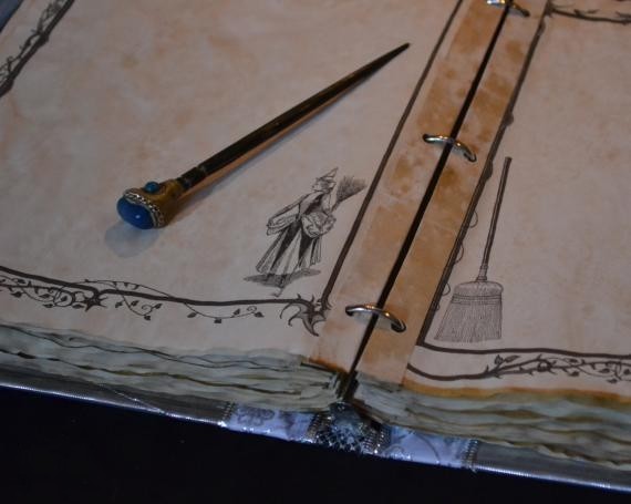 pages美国代购手作特别限量复古巫婆魔法图案羊皮纸