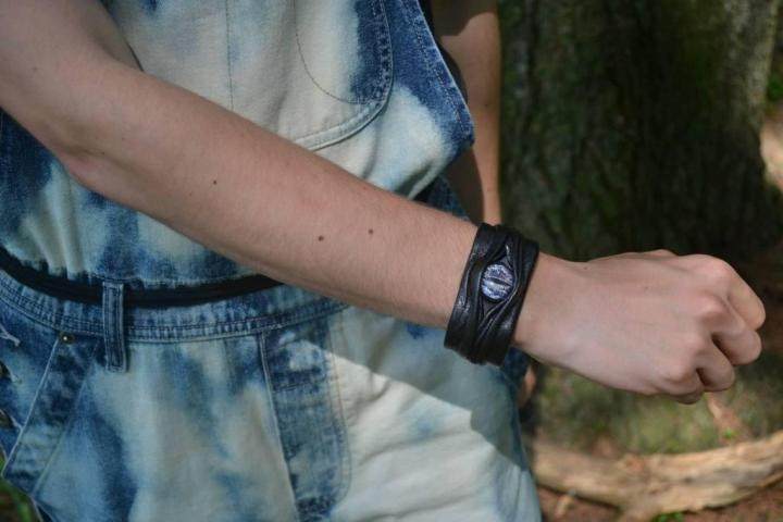 加拿大代购snake手作哥特邪恶之眼蛇眼龙眼黑色手镯