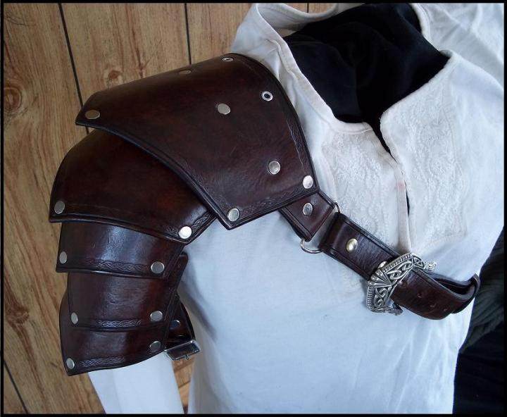 美国代购celtic手作中世纪凯尔特皮革肩铠cosplay演出其它