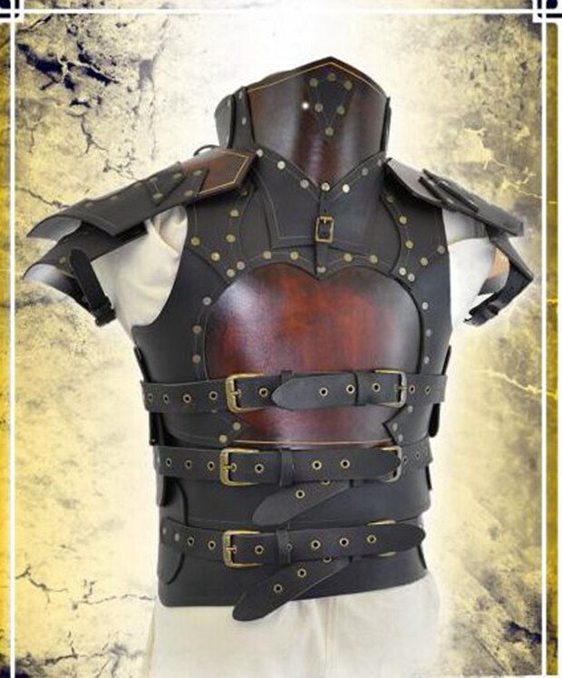 加拿大代购knight手作复古骑士铠甲皮革cosplay演出服饰