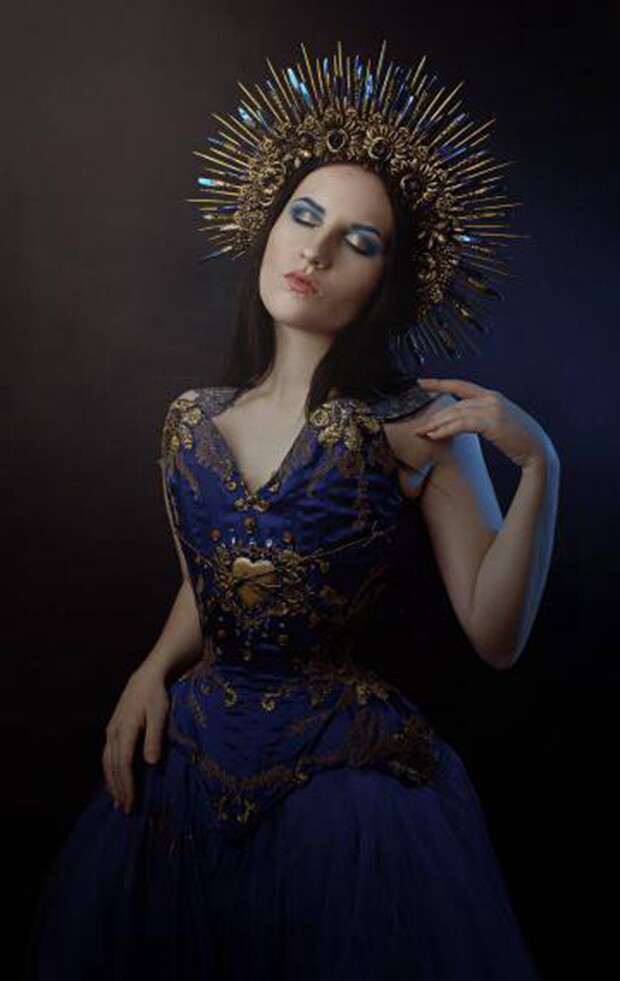 halo英国代购手作复古华丽水晶光环头饰cosplay聚会装饰头箍