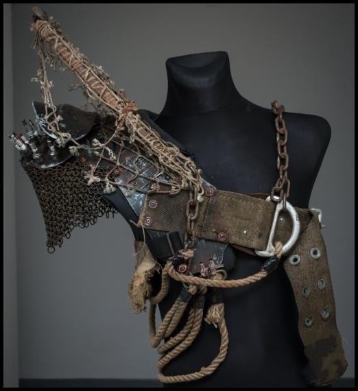 波兰代购michael手作哥特蒸汽朋克骑士肩甲片cosplay服饰