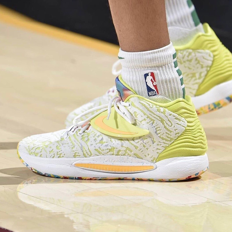 nikekd14ep杜兰特14代乳腺癌银白红绿白篮球鞋篮球鞋