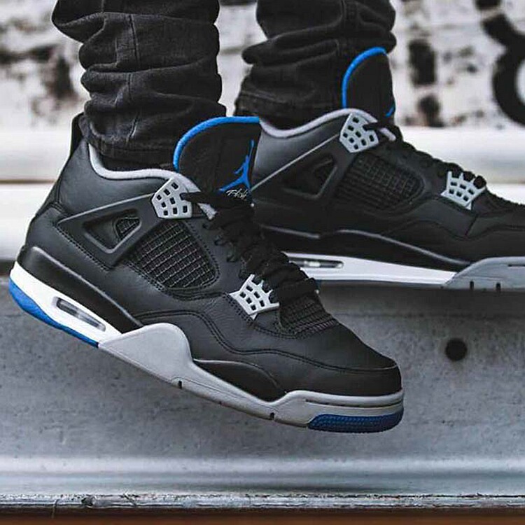 airjordanaj4黑蓝女子高帮gs篮球球鞋408452-006篮球鞋