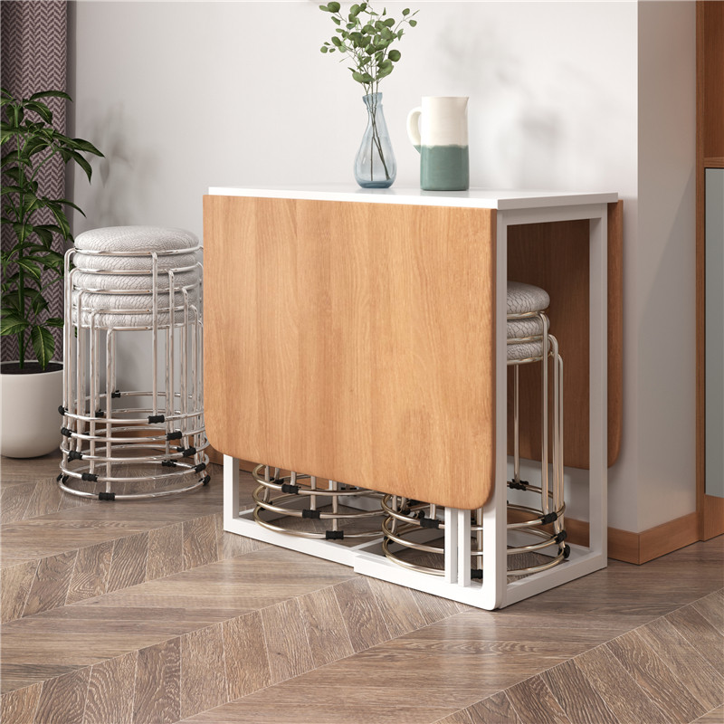 北欧小户户型现代简约简易伸缩折叠餐桌家用多功能折叠桌