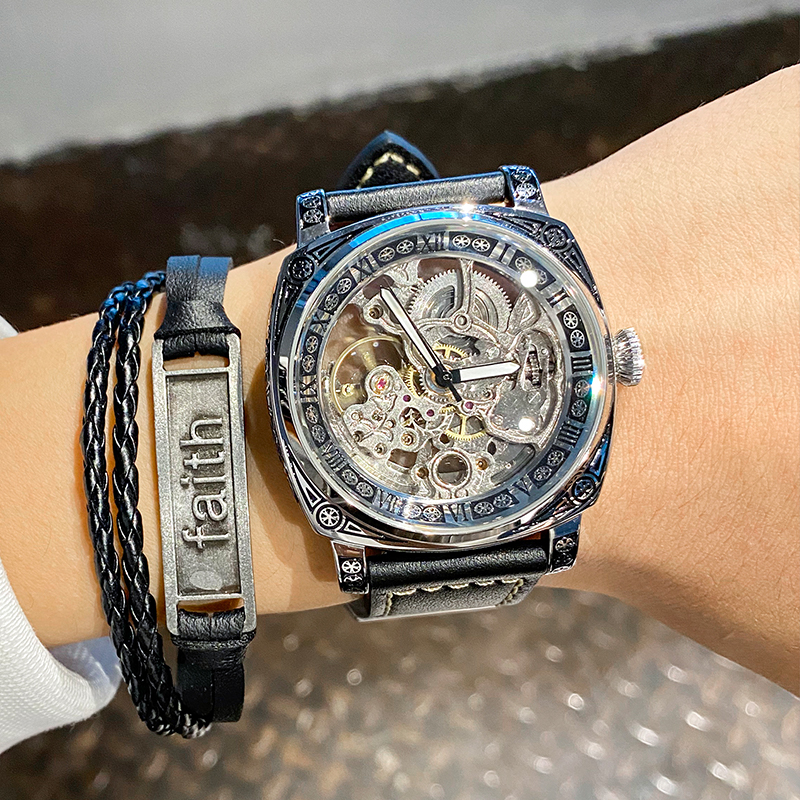新款高级感手表男镂空陀飞轮机械表男士手表正品十大品牌男款名牌