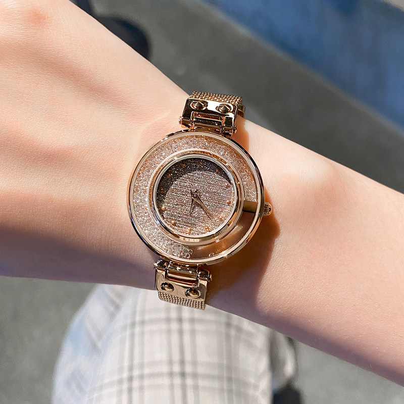 2021年新款星辰火花手表女女女款满天星轻奢小众国产腕表