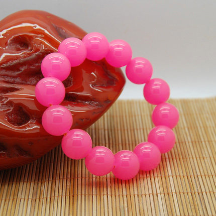 贵族蜜蜡琥珀粉色美人醉红手链粉红色蜜蜡手14mm手饰