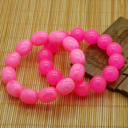 贵族蜜蜡琥珀粉色美人醉红手链粉红色蜜蜡手14mm手饰