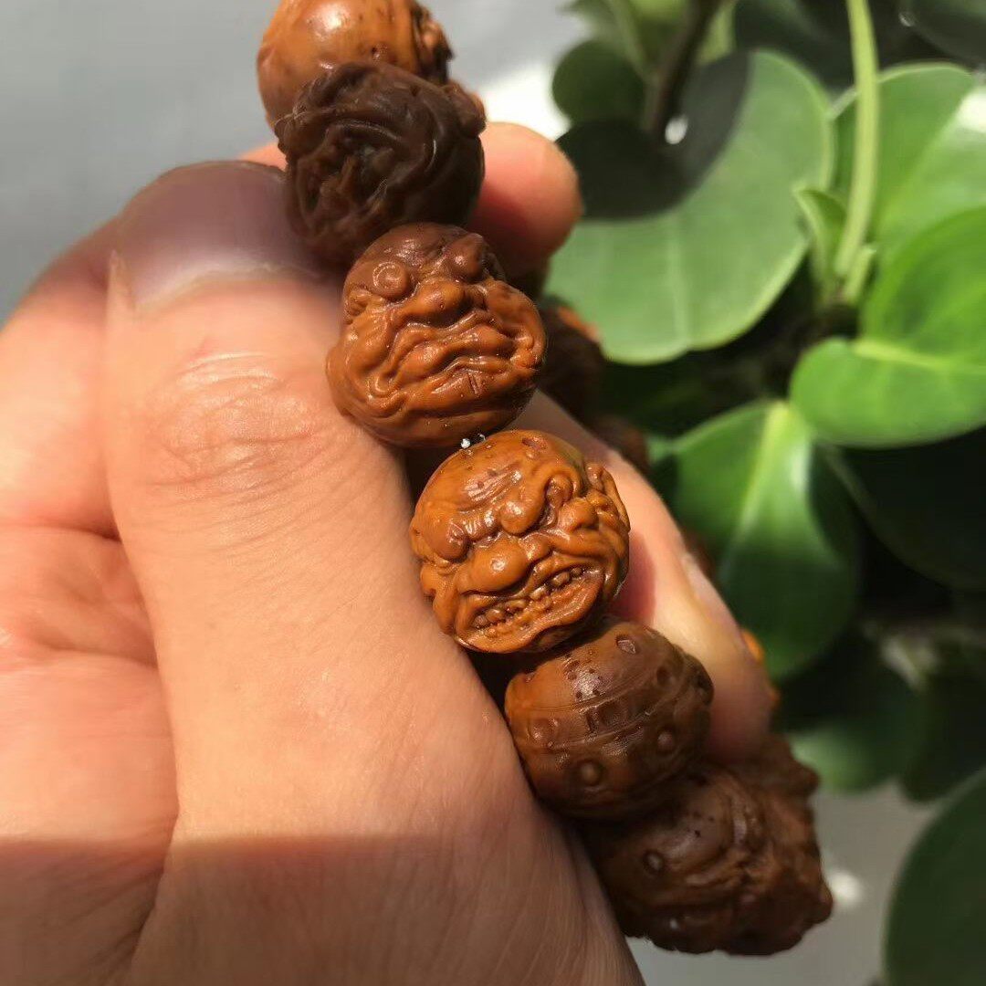 罗汉手串手持紫金鼠雕刻恶僧罗汉人生百态文玩手串佛珠念珠