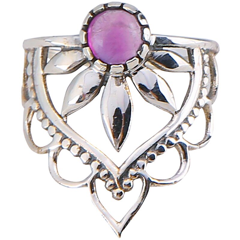 嬉皮曼达达拉戒指紫水晶月光石拉长长石波西米亚ins戒指