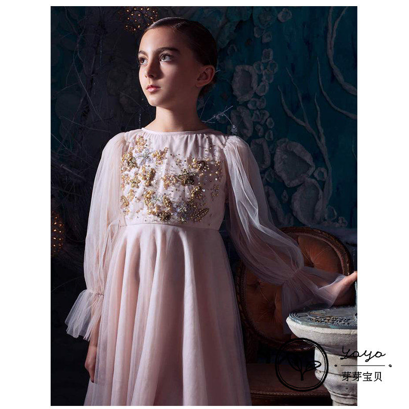 折扣不退 芽芽宝贝 tutu du monde 女童多款刺绣 钉珠 羽毛纱裙