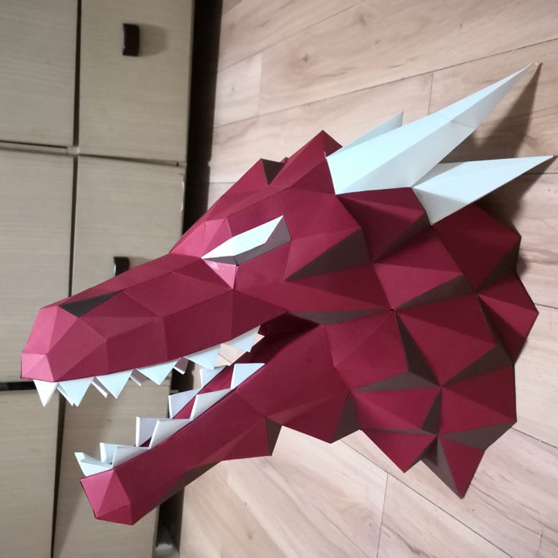 权力游戏格利安龙纸模创意壁挂客厅动漫游戏纸模