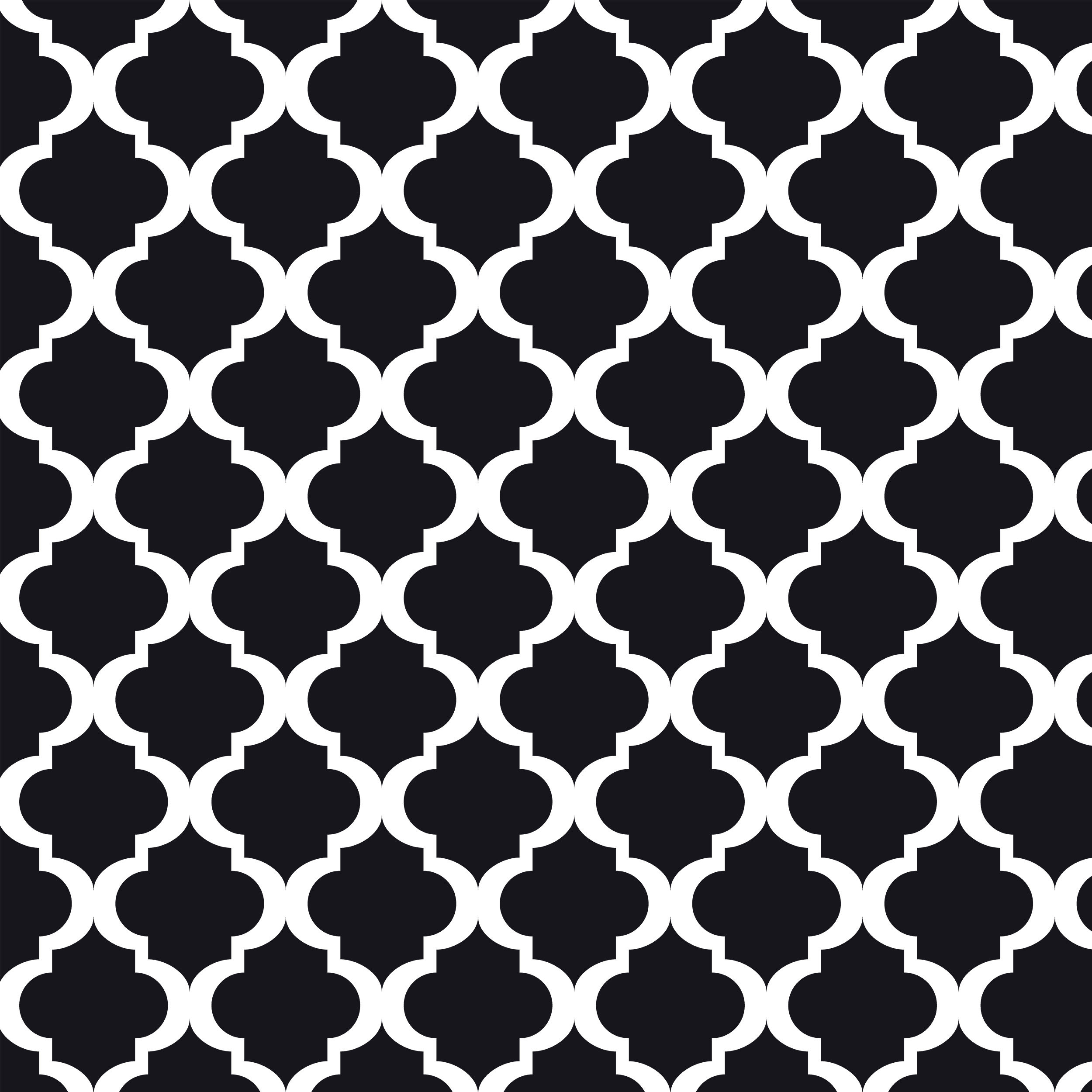 黑白北欧花纹传统元素几何抽象底纹无缝矢量设计素材