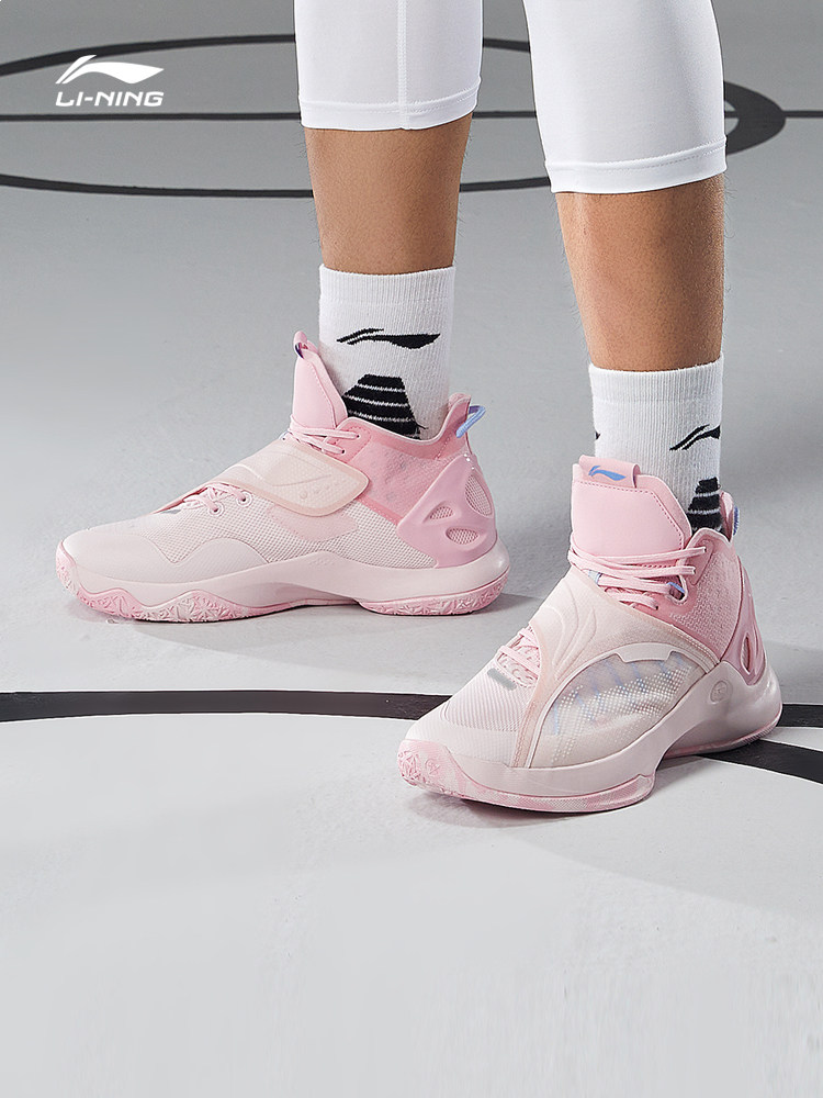 球鞋李宁新款蝉翼中帮缓震减震回弹实战专业篮球鞋