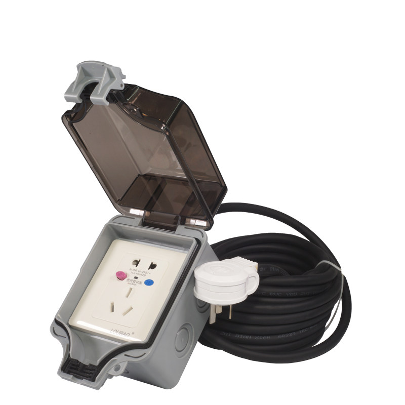 防水漏电保护插座新能源智能马桶电热水器空调延长开关插座套装