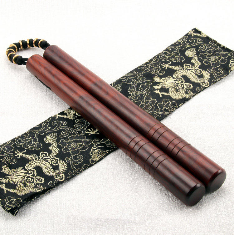 节棍微凹黄檀实木红酸枝檀木李小龙双截两节收藏双截棍