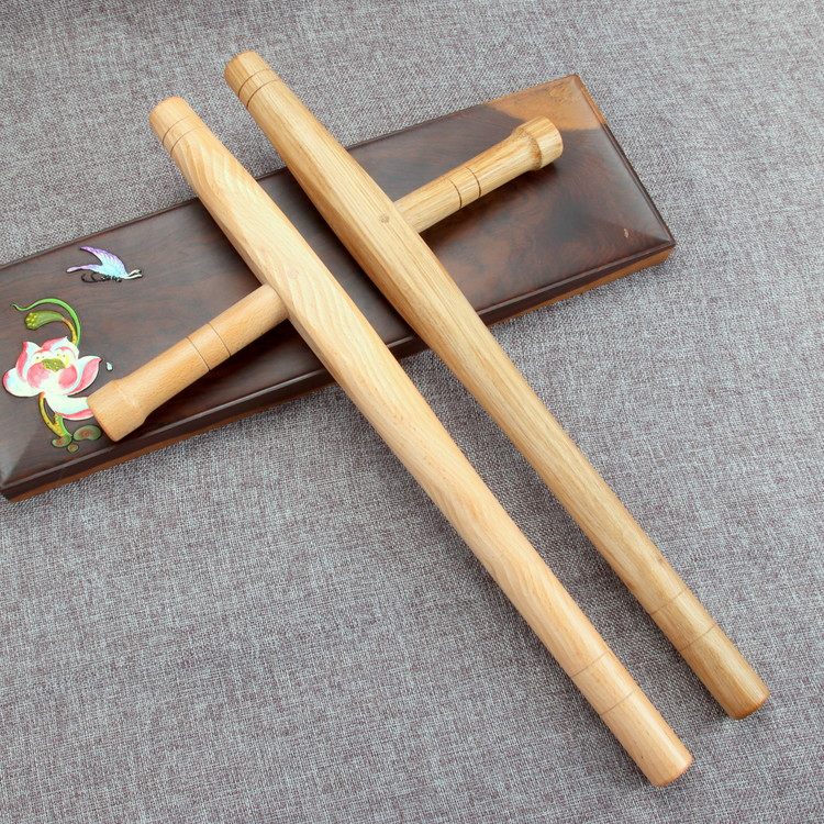 紫檀浮萍防身保安丁字双拐花梨武术拐子拐棍t型棍