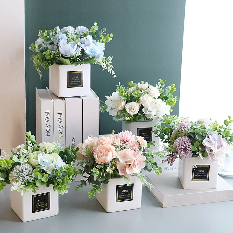 北欧仿真客厅摆设桌花假花干花花艺套装餐桌仿真花