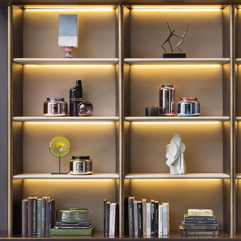 新款咖啡咖啡色色灯嵌入式铝合金橱柜层板背景墙暗装灯具配件