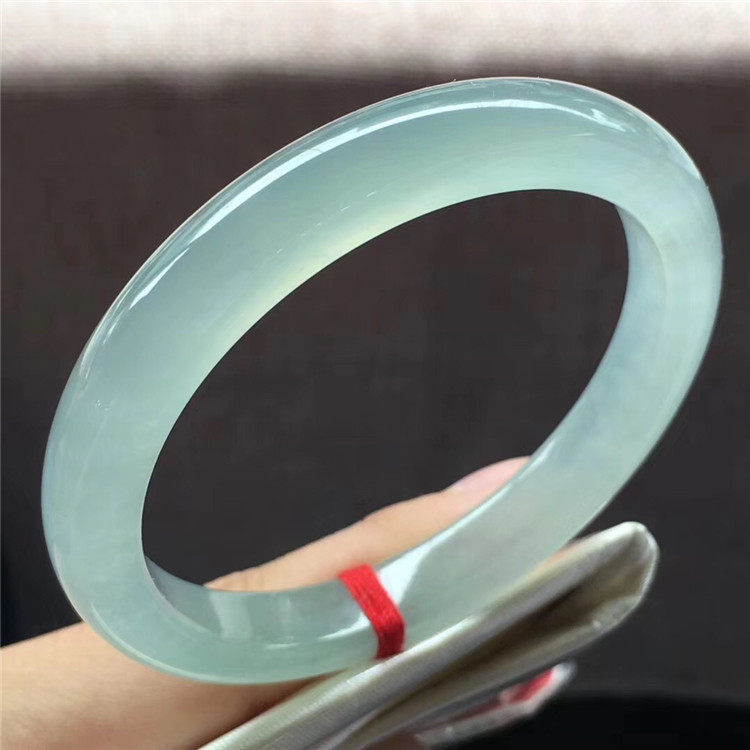 翡翠简安544天然老坑货冰晴水手镯缅甸玉器手镯