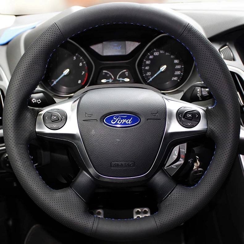 福克斯新福翼虎老款专车专用原包幅真皮手缝方向盘方向盘套