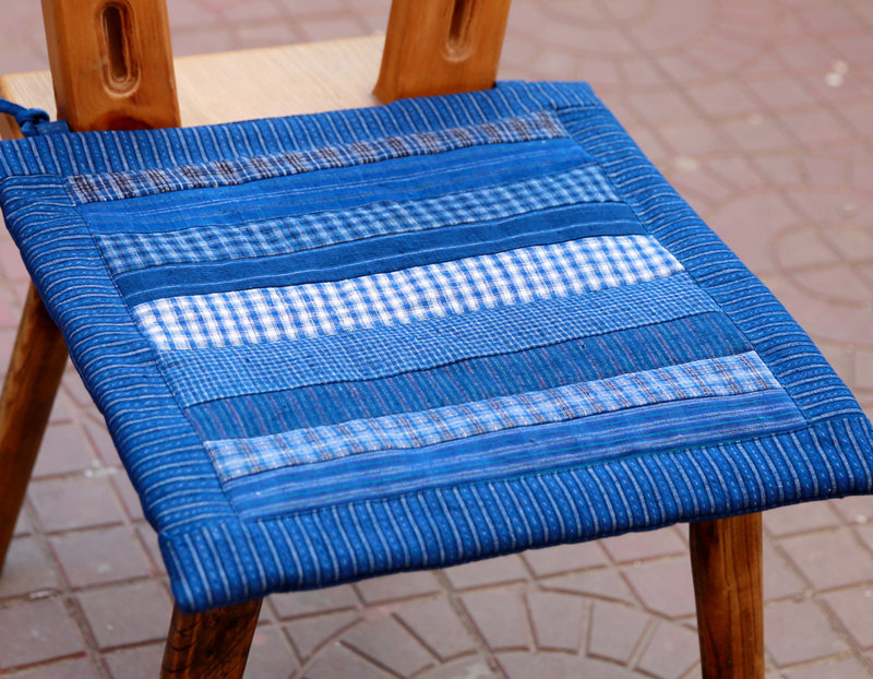 手工拼布土布坐垫老粗粗布椅子垫餐椅垫纯棉椅垫