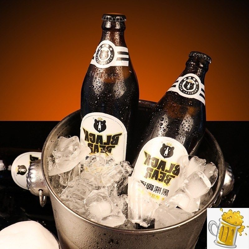 拉格啤酒精品黑熊精酿琥珀439ml12瓶装啤酒