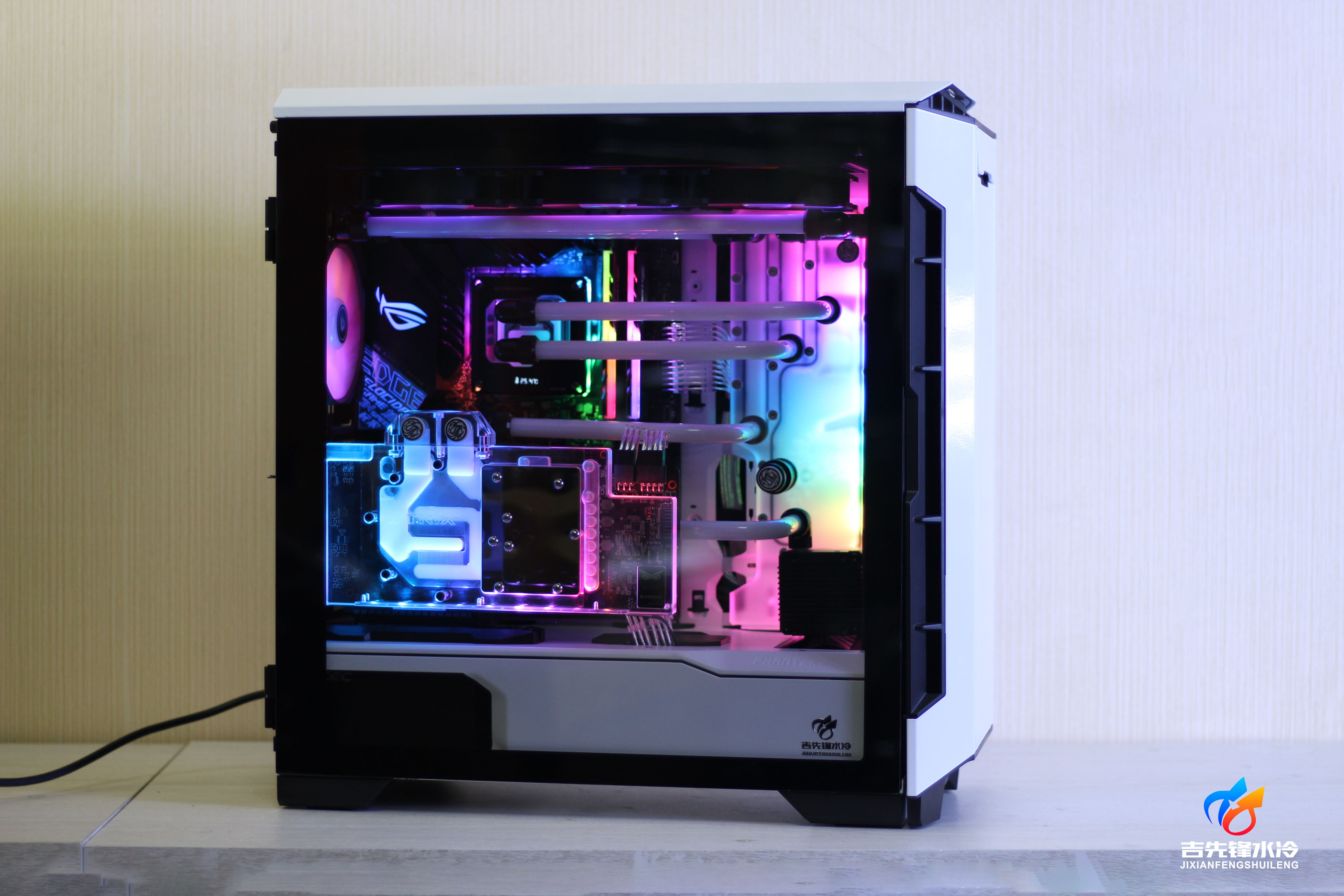 追风者p600s机箱定制水冷硬管方案套装水路导流机箱