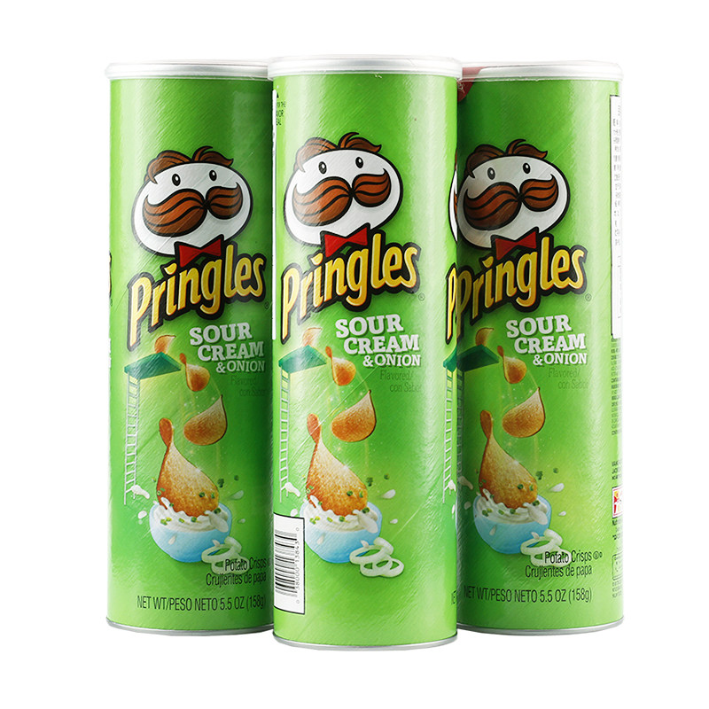 冲量促销原装pringles品客薯片美国进口158g酸奶酪膨化食品