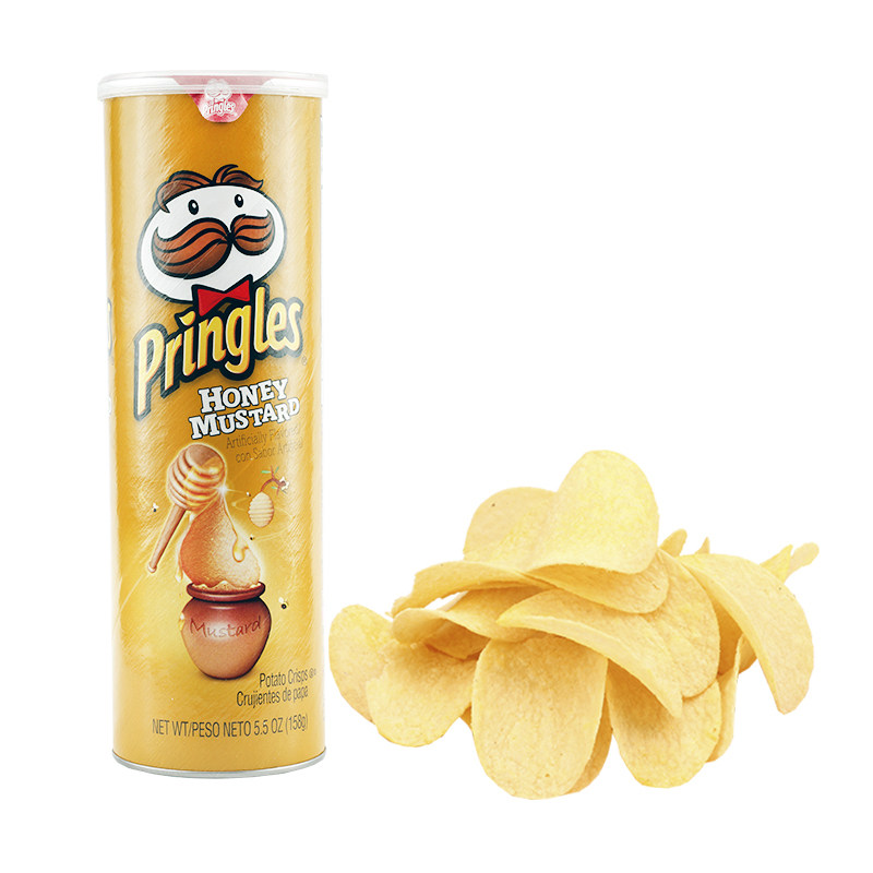 prinles品客薯片蜂蜜芥末味美国原装进口158g膨化办公室零食品