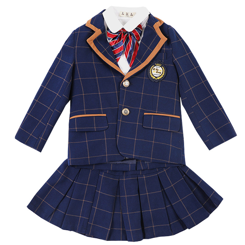 韩国小学生校服春秋幼儿园园冬装儿童西服套装英伦风学生校服