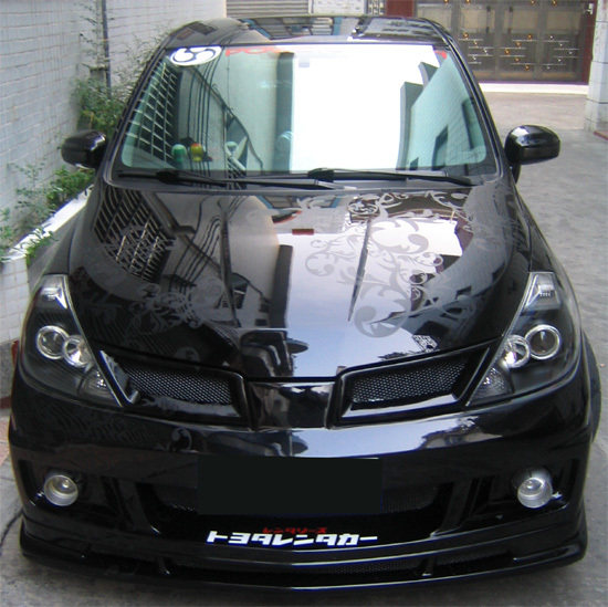 碳纤维07款骐达tiida颐达改装中网中网