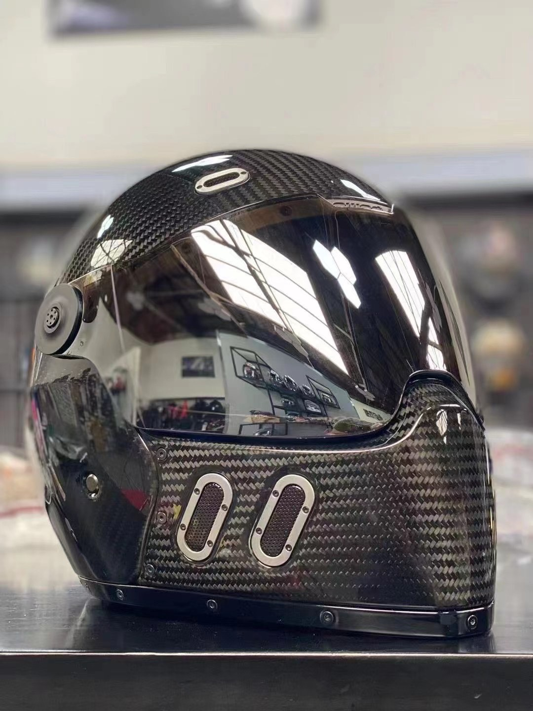 法国qwart头盔原厂镜片透明电镀镀银浅茶深茶摩托车头盔