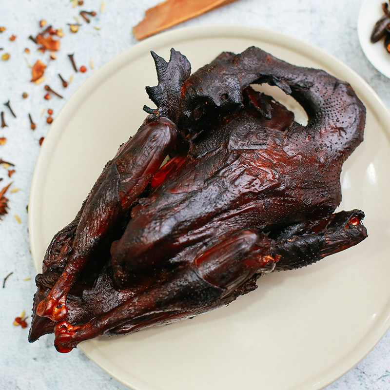 魏老六魏氏熏鸡聊城铁公鸡山东特产烧鸡烤鸡整只熟食礼盒装520g