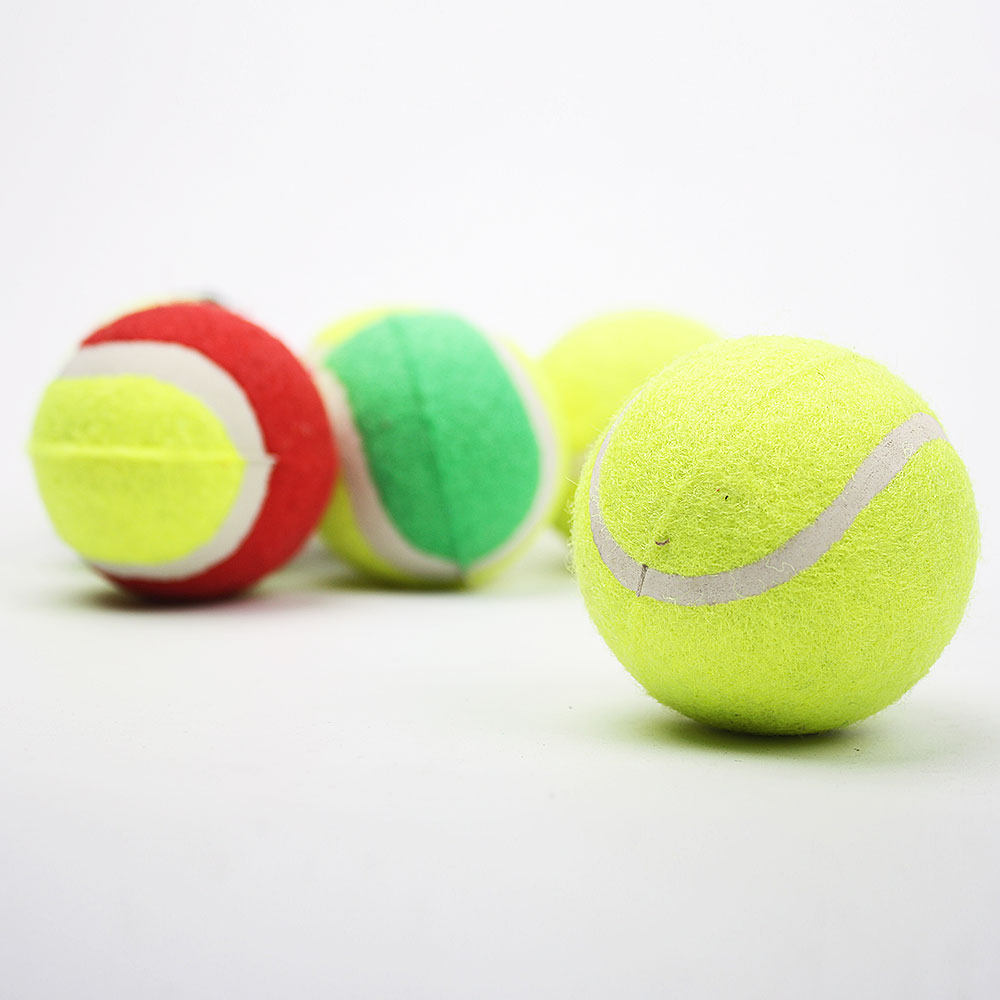 狗狗爱玩网球宠物玩具多种颜色发货随机橡胶球